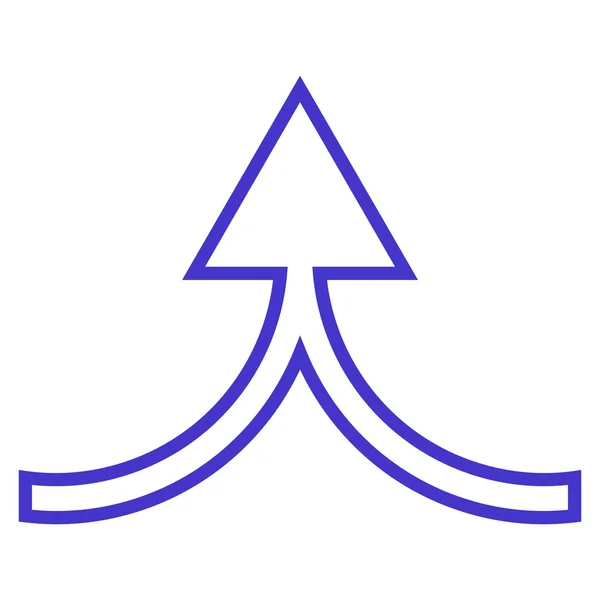 Connect Arrow Up Stroke Vector Icon — Stock Vector