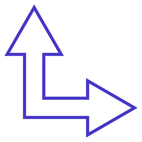 Choice Arrow Right Up Outline Vector Icon — Stock Vector