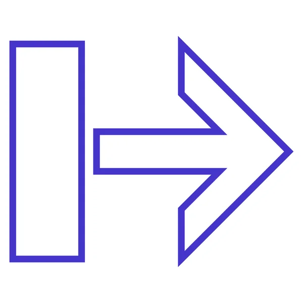 Pfeil rechts dünne Linie Vektor-Symbol ziehen — Stockvektor