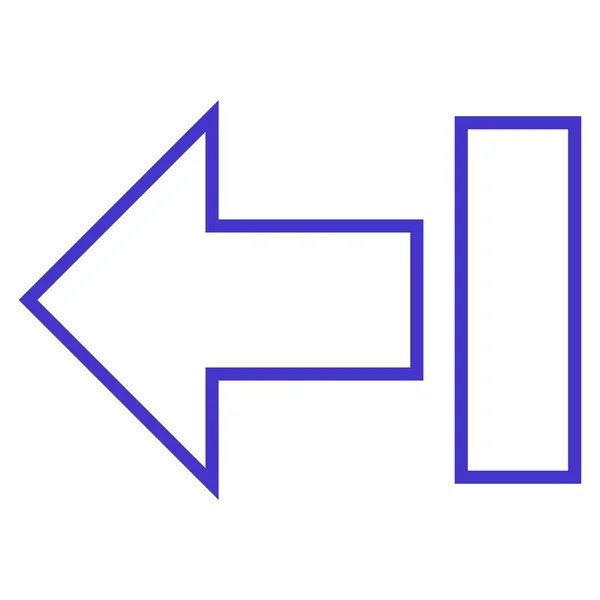 Pull Arrow Left Contour Vector Icon — Stock Vector