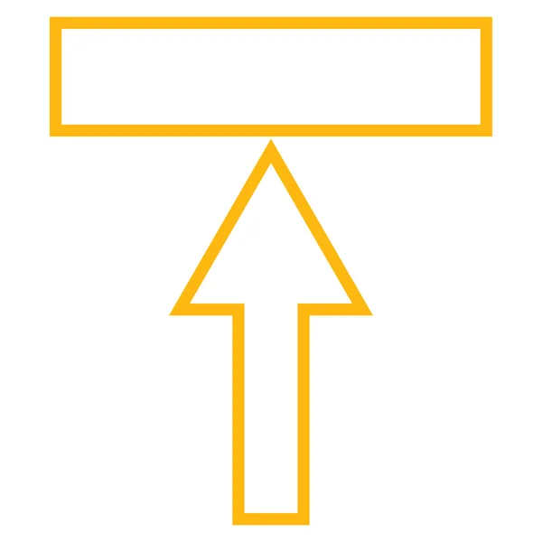 Konturvektorsymbol hochdrücken — Stockvektor