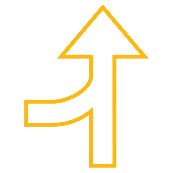 Flecha de conexión hacia arriba línea delgada Vector icono — Archivo Imágenes Vectoriales