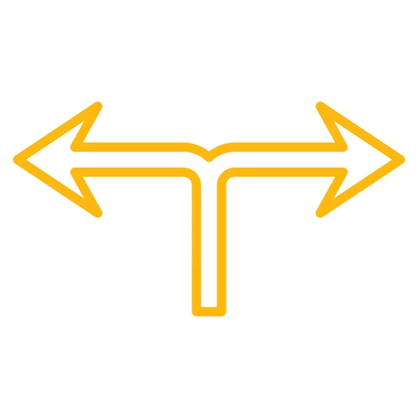 Diviser flèche gauche droite mince ligne vectorielle Icône — Image vectorielle