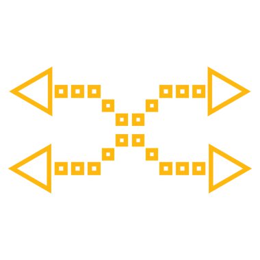 Shuffle okları yatay anahat vektör simgesi