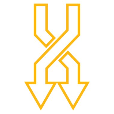 Anahat vektör simgesi aşağı okları shuffle