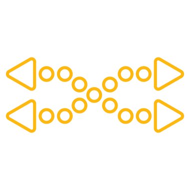 Shuffle okları yatay kontur vektör simgesi