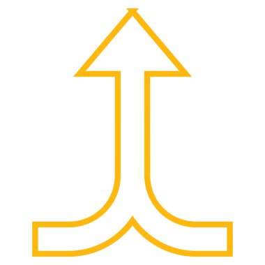 Anahat vektör simge yukarı bağlantı ok