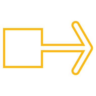 Çekme oku şu ince çizgi vektör simgesi