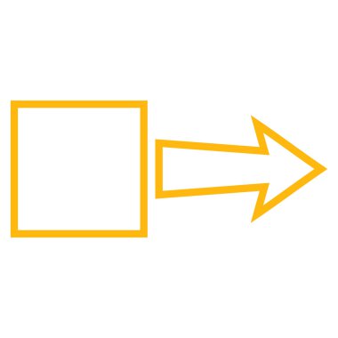 Çekme oku şu kontur vektör simgesi