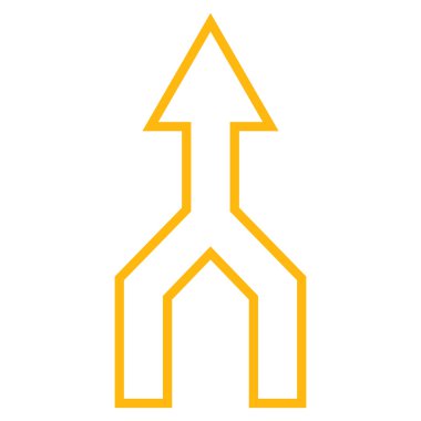 Kontur vektör simge yukarı ok birleştirmek