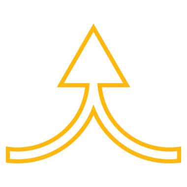 İnce çizgi vektör simge yukarı ok bağlanmak