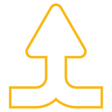 Anahat vektör simge yukarı ok birleştirme