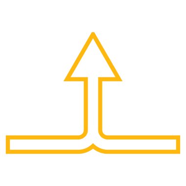 Kontur vektör simge yukarı ok bağlanmak