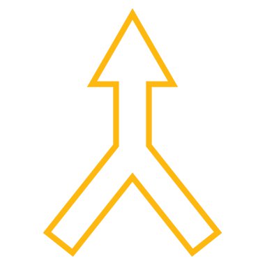 Kontur vektör simge yukarı ok bağlanmak