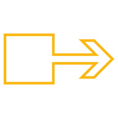 Çekme oku doğru anahat vektör simgesi