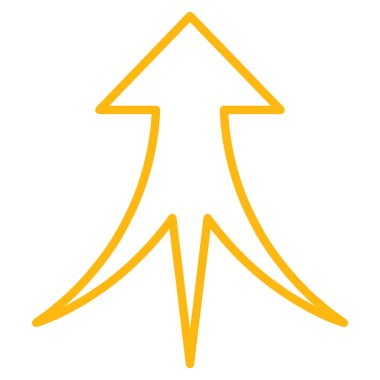 Anahat vektör simge yukarı ok birleştirme