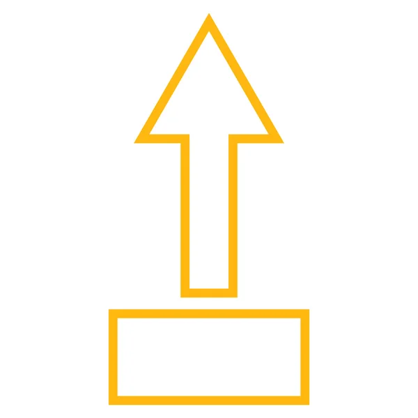 Pijl-omhoog of Contour Vector Icon trekken — Stockvector