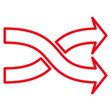 Okları yatay kontur vektör simge mix