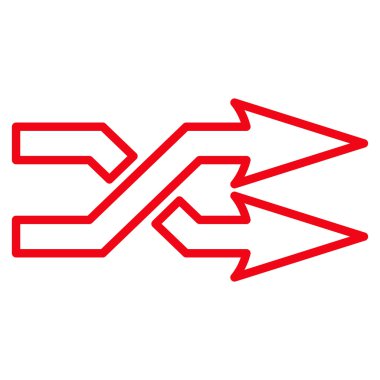 Okları yatay kontur vektör simge mix