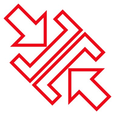 Basınç okları çapraz vuruş vektör simgesi