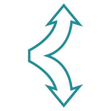 İnce çizgi aşağı yukarı seçim okları simge vektör