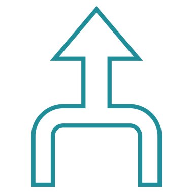 Kontur vektör simge yukarı ok birleştirmek