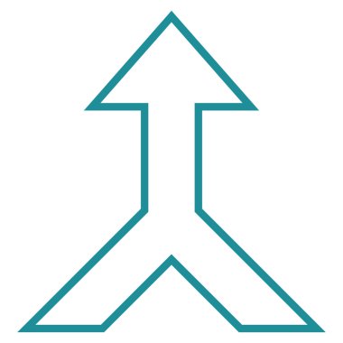 Kontur vektör simge yukarı ok birleştirmek