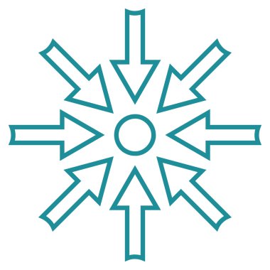 Oklar ince çizgi vektör simge sıkıştırmak