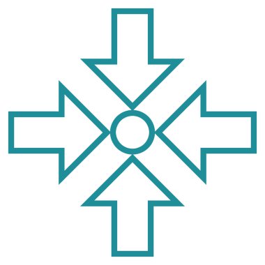 Oklar kontur vektör simge sıkıştırmak