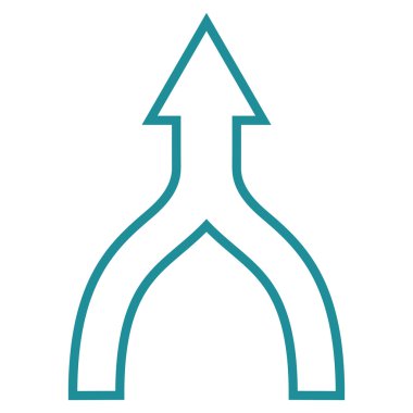 Kontur vektör simge yukarı ok bağlanmak