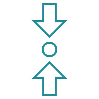 Dikey anahat vektör simge sıkıştırmak