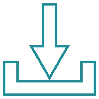 Yüklemeler kontur vektör simgesi