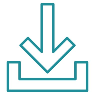 Yüklemeler ince çizgi vektör simgesi