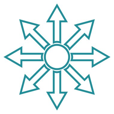 Oklar ince çizgi vektör simgesini genişletin