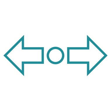 Okları yatay ince çizgi vektör simgesini genişletin