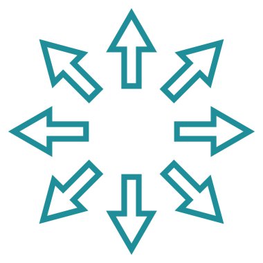 Oklar kontur vektör simgesini genişletin