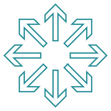 Oklar ince çizgi vektör simgesini genişletin