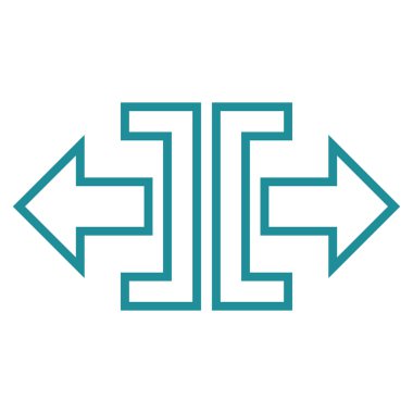 Yatay kontur vektör simgesini genişletin