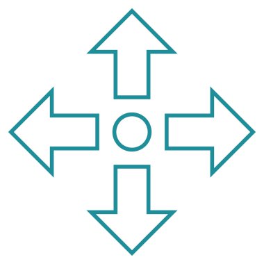 Oklar kontur vektör simge en üst düzeye çıkarmak