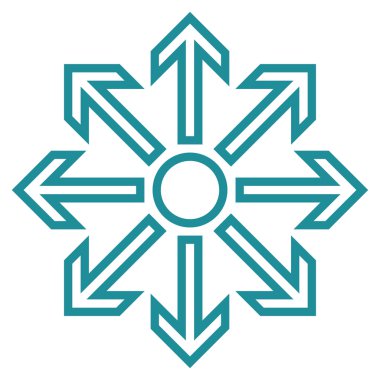 Oklar anahat vektör simge en üst düzeye çıkarmak