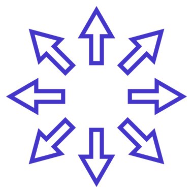 Oklar kontur vektör simgesini genişletin