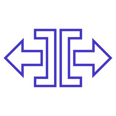 Yatay ince çizgi vektör simgesini genişletin