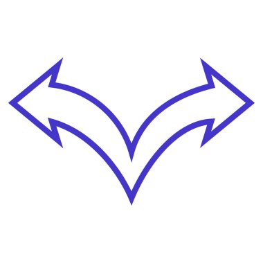 Kavşak ok sol şu ince çizgi vektör simgesi