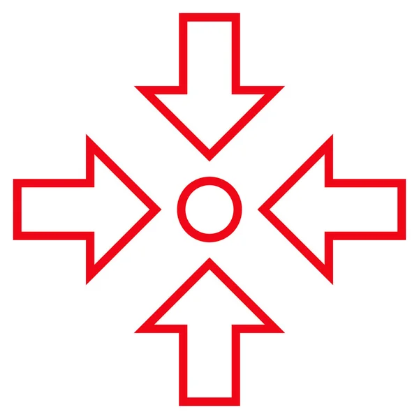 Druck Zentrum Umriss Vektor-Symbol — Stockvektor