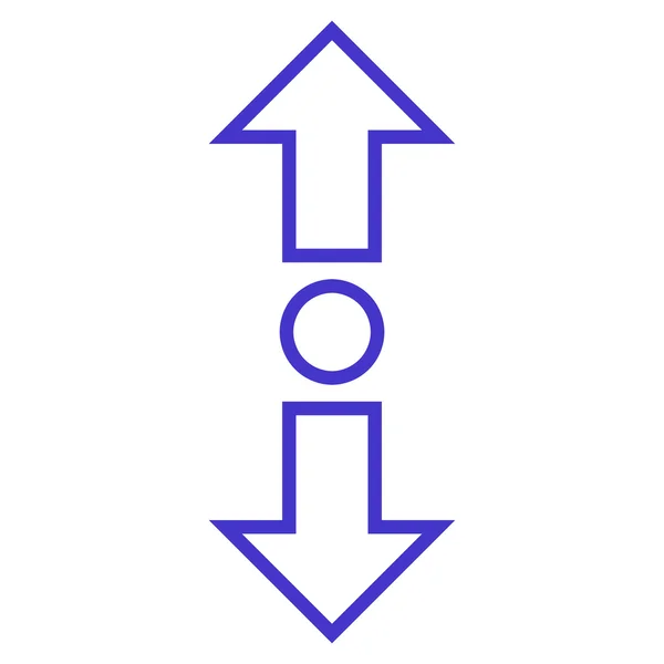 Espandere le frecce verticale sottile linea icona vettoriale — Vettoriale Stock