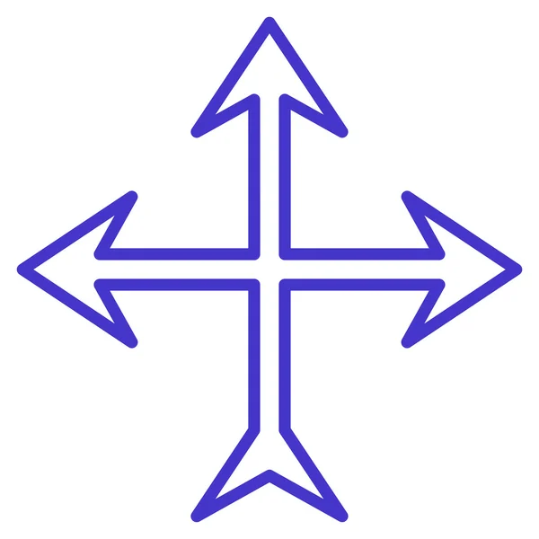 Korsningen pilar Stroke vektor Icon — Stock vektor