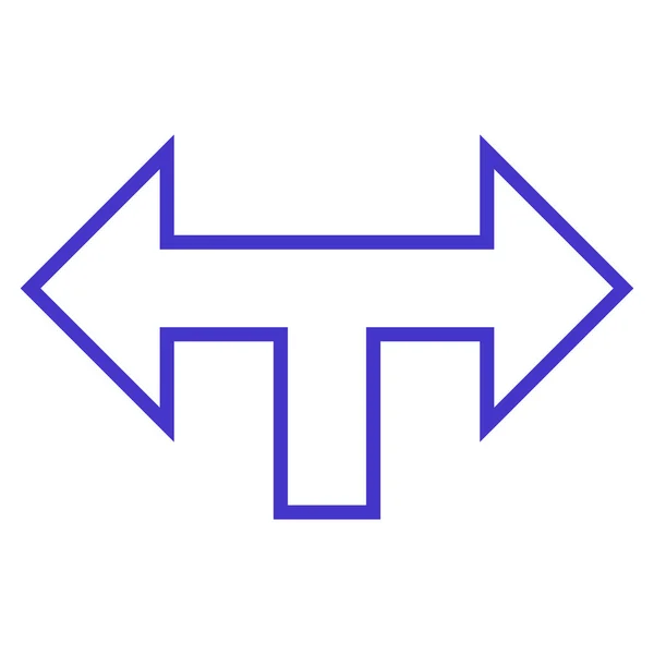 Flecha de unión izquierda derecha delgada línea vectorial icono — Archivo Imágenes Vectoriales