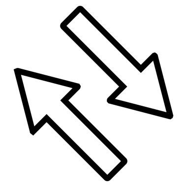 Exchange okları çapraz olarak vektör simge kontur