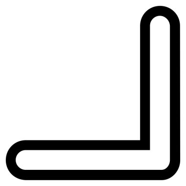 Kontur vektör simgesi aşağı ok ucu