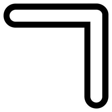 Kontur vektör simgesini sağ yukarı ok ucu